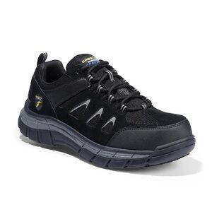 (NEW) Skechers Men's 11 Hawk Slip Resistant Steel Toe Shoes - Black